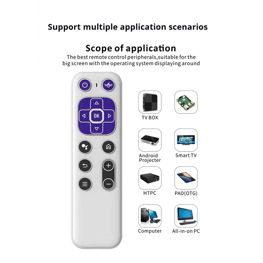 Modo Dual 2,4G inalámbrico Air Mouse Control remoto y teclado Bluetooth ratón inalámbrico teclado Mini teclado para Smart TV Box - imagen 3