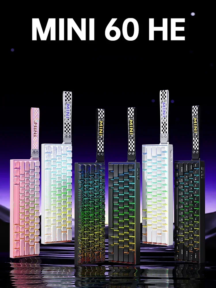 Nuevo AULA MINI 60HE teclado inalámbrico Bluetooth de 3 modos con eje magnético mecánico de alto rendimiento para juegos FPS baja latencia personalizado - imagen 2