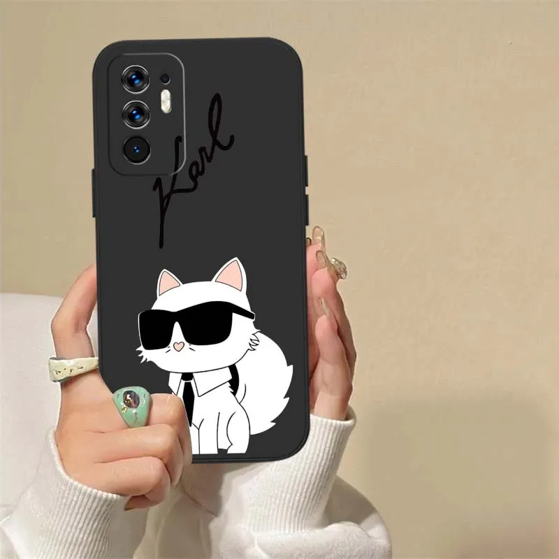 Cat Designer Signature para OPPO Reno 14 13 9 8 7 Z T SE Pro Lite Pro Plus 5G funda de teléfono de borde recto suave - imagen 2