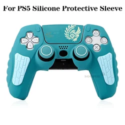 Funda antideslizante de silicona para mando PS5 con tapas y pegatina