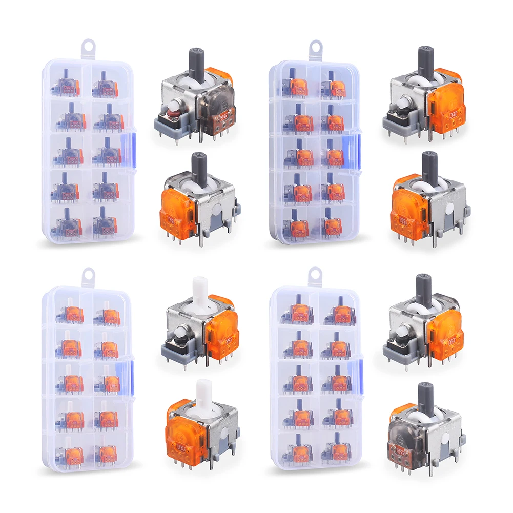 Joystick electromagnético de repuesto, palanca de pulgar con efecto Hall para Playstation 5/4/Xbox One/Switch Pro, 10 Uds.