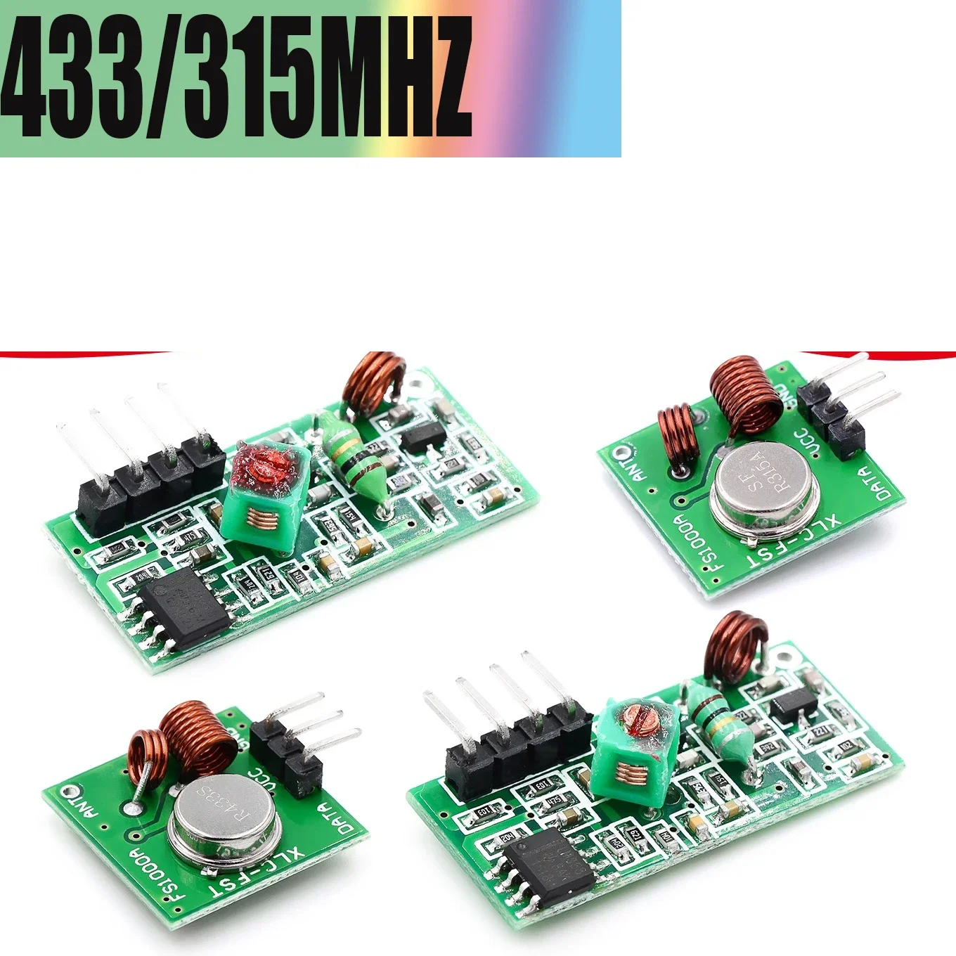 Kit de módulo inalámbrico de 315MHZ/433MHZ, módulo transmisor y receptor inalámbrico DC 5V RF para Arduino/ARM/MCU WL Diy