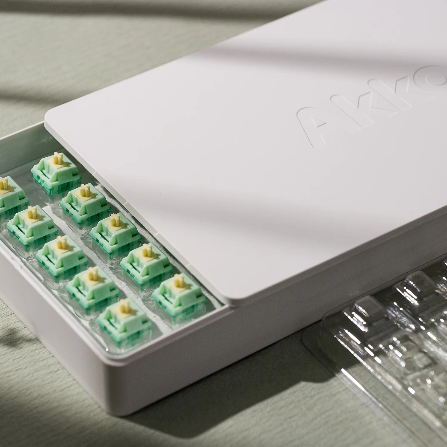 Akko Cilantro interruptores táctiles Deep Clack Ear Bump 58gf fuerza táctil 3,5mm viaje 5 pines prelubricados para teclado mecánico - imagen 5