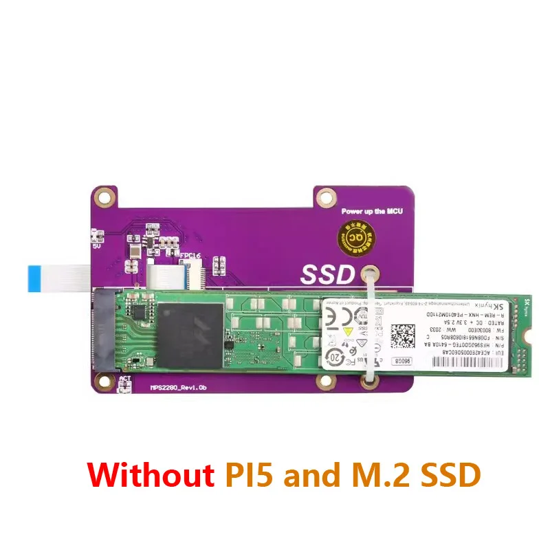 Raspberry Pi 5 PCIe a M.2 NVMe SSD, compatible con Gen 3, ajuste de alta velocidad 2230 2242 2280 M.2 unidad de estado sólido para Raspberry Pi 5 - imagen 4