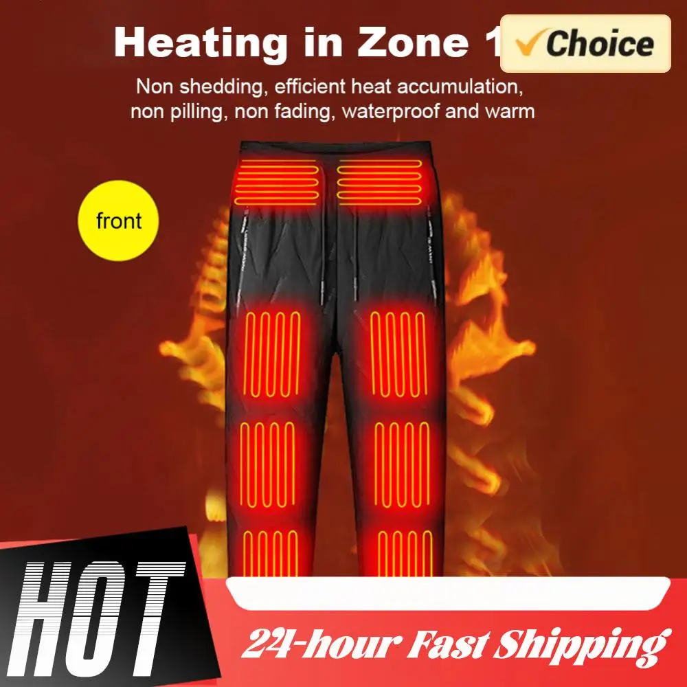 Pantalones calefactores inteligentes de 10 zonas, pantalones calefactables Unisex, pantalones calefactables eléctricos de invierno, ropa calentadora eléctrica cálida para exteriores
