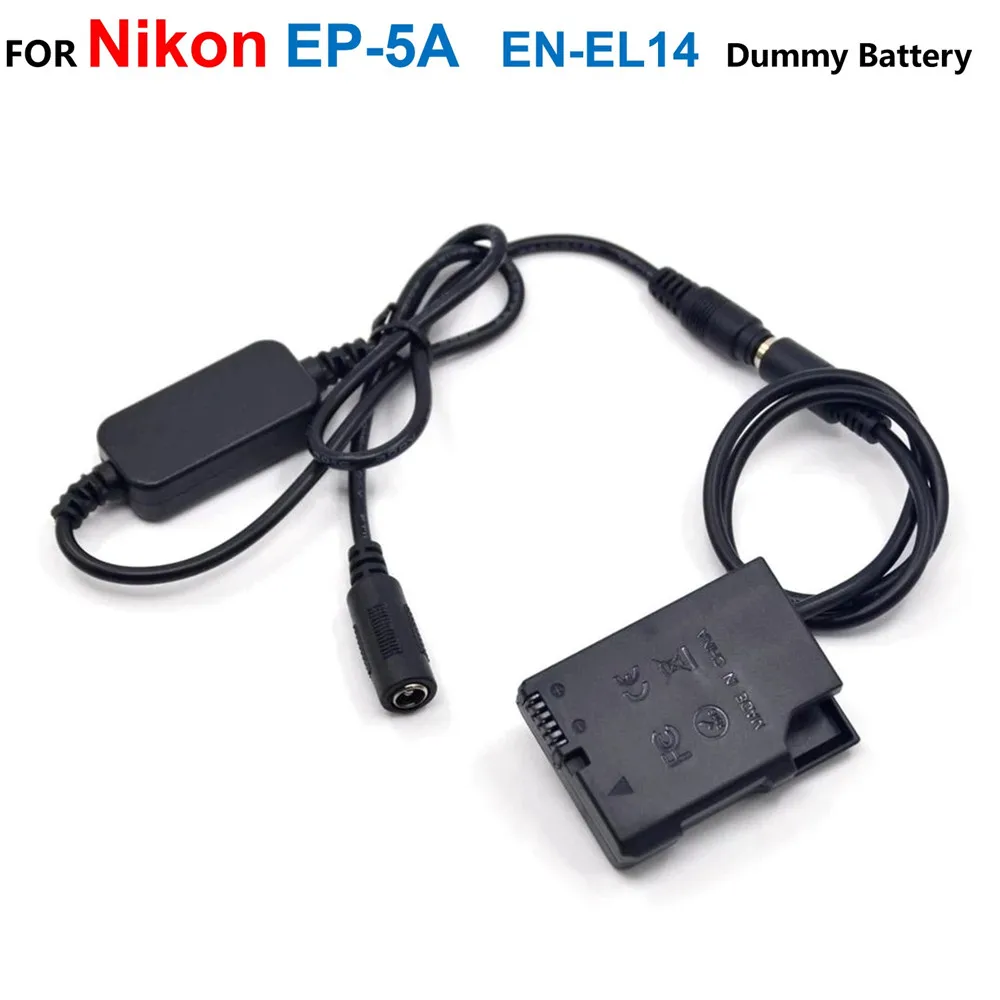 EP-5A EN-EL14 batería falsa + adaptador de Cable de cargador reductor de 12V-24V para Nikon P7800 P7100 D5500 D5600 D3300 D3400 D5100 D3200 - imagen 2