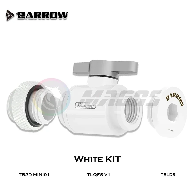 Interruptor de carretilla + enchufe + conector macho a macho/Kit de colocación de agua interior doble, sistema de enfriador de agua hembra doble de rosca G1/4 - imagen 5