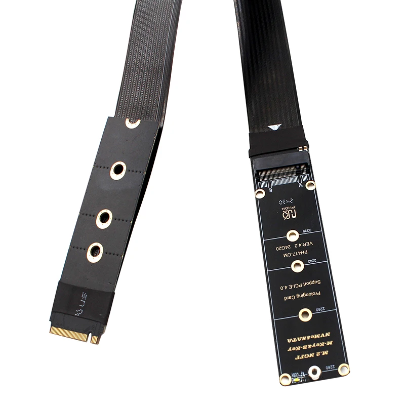 Cable de extensión de protocolo Dual M.2 a PCIe 4,0 para 2230 2242 2260 2280 M.2 PCI-e / NGFF SATA SSD adaptador elevador Gen 4,0 de alta velocidad - imagen 4