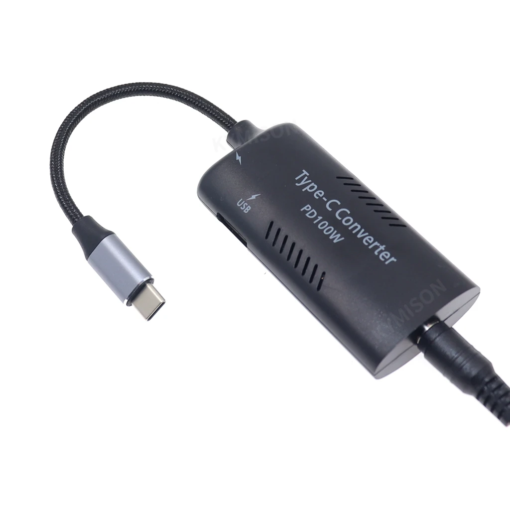 Convertidor de conector adaptador de corriente CC de 100W 5,5*2,1mm hembra a USB tipo C Jack convertidor para Lenovo Dell Hp Asus cargador de ordenador portátil - imagen 2