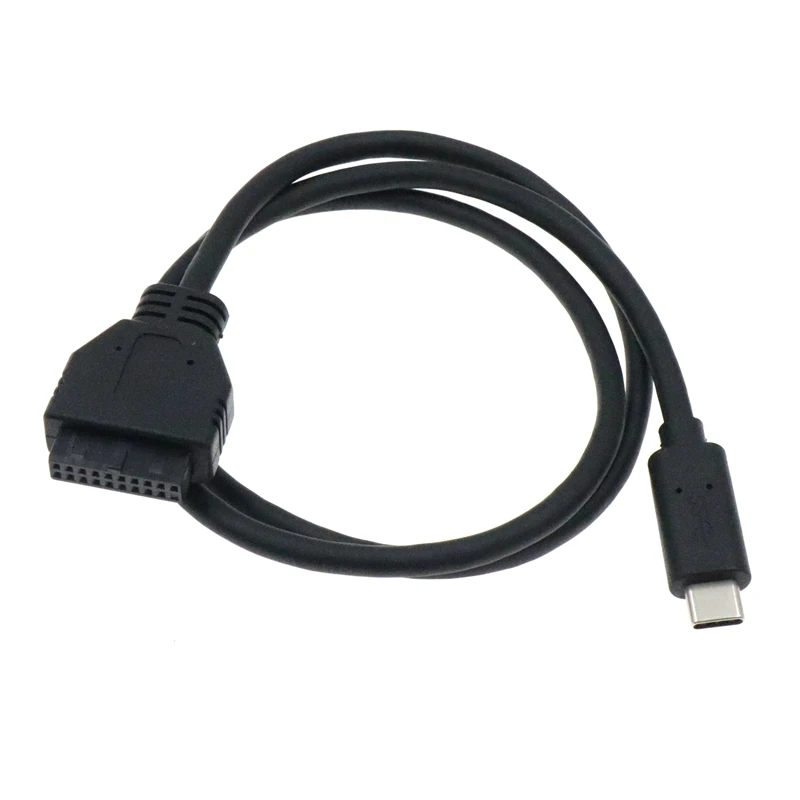Cable de panel frontal USB3.0 de 0,7 m, Cable de datos USB 3,1 de 19 pines y 20 pines a tipo c, utilizado para adaptador de disco duro móvil de chasis de computadora - imagen 5