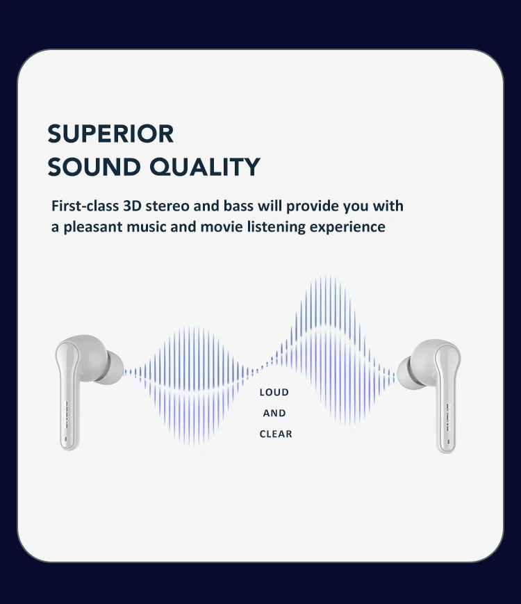 Rockmia-auriculares TWS ETE-51, cascos inalámbricos por Bluetooth 5,0, miniauriculares de graves potentes y sonido profundo de alta calidad - imagen 5