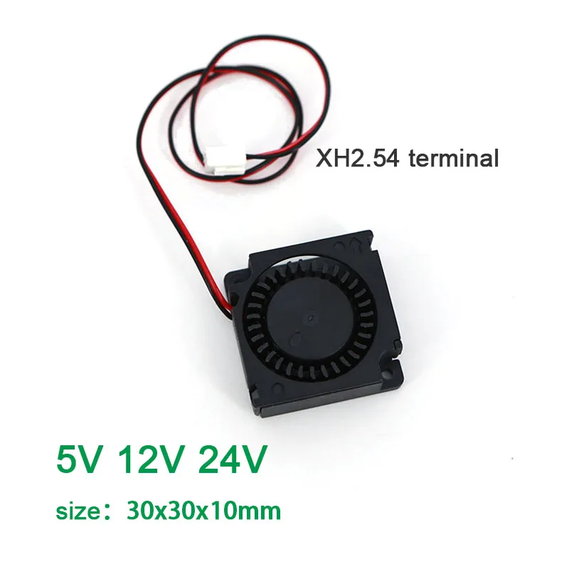 Ventilador de impresora 3D de 30mm, ventilador de refrigeración Turbo de 5V, 12V, 24V, 3010, ventilador Radial de 30x30x10mm para accesorios de refrigeración de impresora - imagen 2