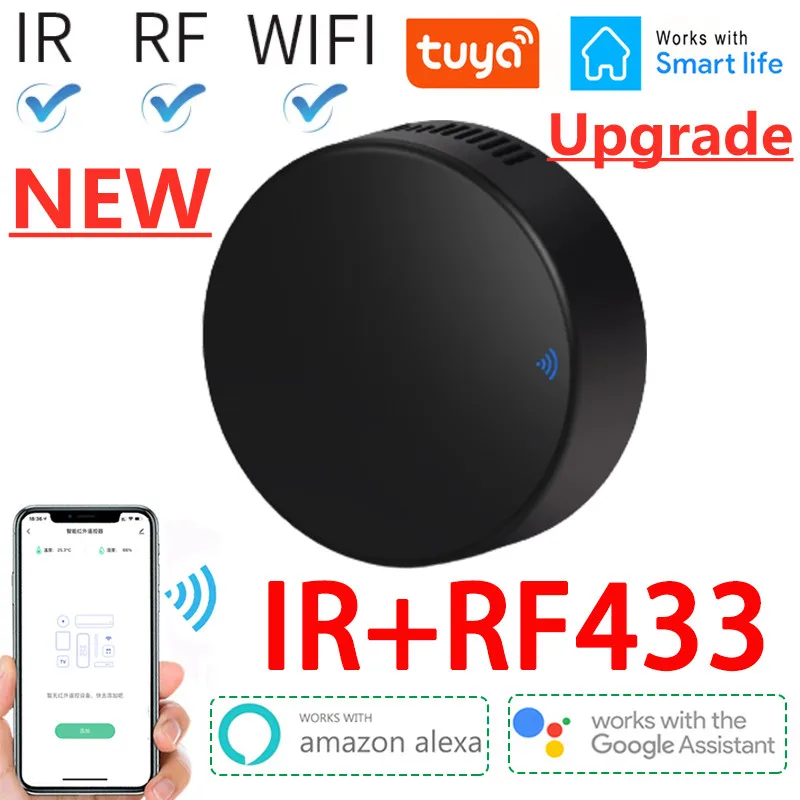 Tuya Smart RF IR Control remoto WiFi Smart Home controlador infrarrojo para aire acondicionado todas las TV LG TV compatible con Alexa Google Home