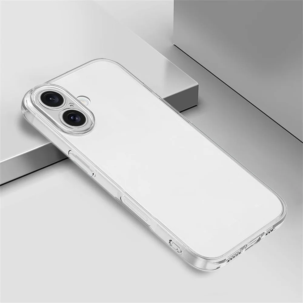Funda de TPU transparente de silicona ultrafina para Iphone 16 Pro Max Plus plus Fit, funda protectora de silicona transparente y suave - imagen 2