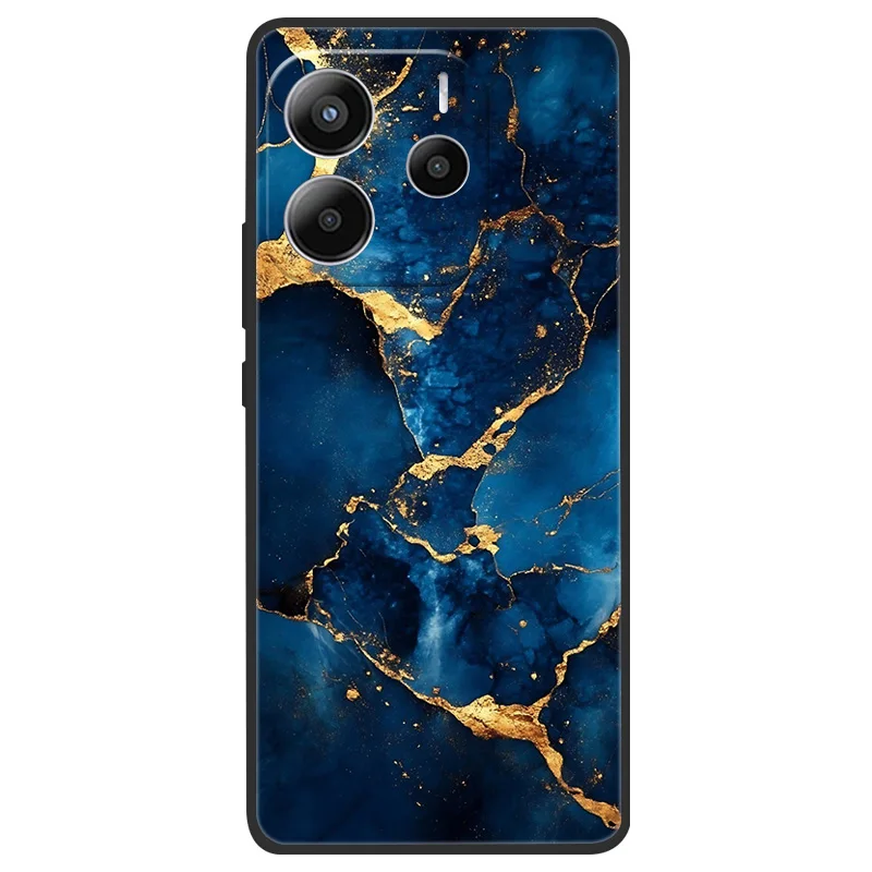 Para Xiaomi Redmi Note 14 5G Funda suave TPU mármol Funda de teléfono de silicona para Coque Redmi Note 14 5G Global Fundas parachoques negro Funda - imagen 3