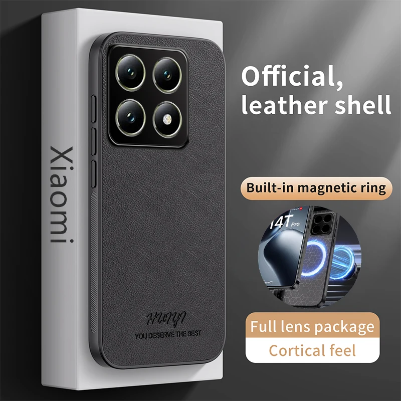 Para Xiaomi Mi 14T Pro funda suave PU piel imán funda protectora trasera para Xiaomi Mi 14t Mi14t Pro funda completa para teléfono