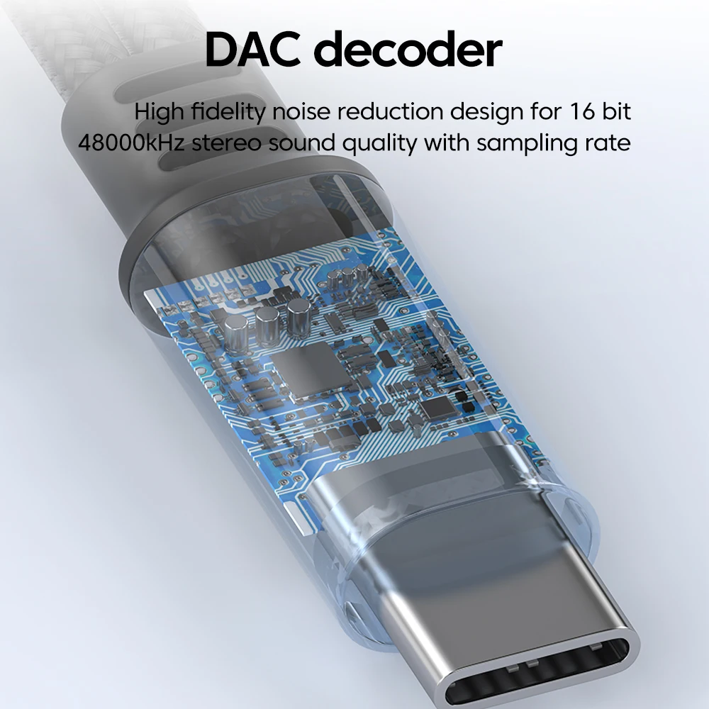 Adaptador de Audio auxiliar para auriculares tipo C 3,5, USB C a doble conector Jack de 3,5mm, Chip DAC, sonido Hi-Fi para iPhone 15 16 Samsung - imagen 5