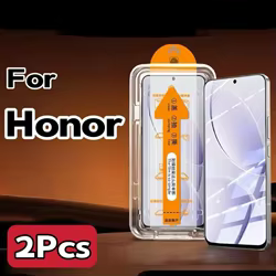 2 uds vidrio templado HD para Honor 400 300 200 100 Pro Lite serie inteligente para Honor 90 80 70 Pro Protector de pantalla de posicionamiento automático
