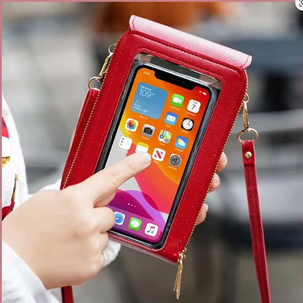 Bolso para teléfono con pantalla táctil para mujer, lindo bolso cruzado para transportar teléfonos móviles, bolso para llaves de moda - imagen 4