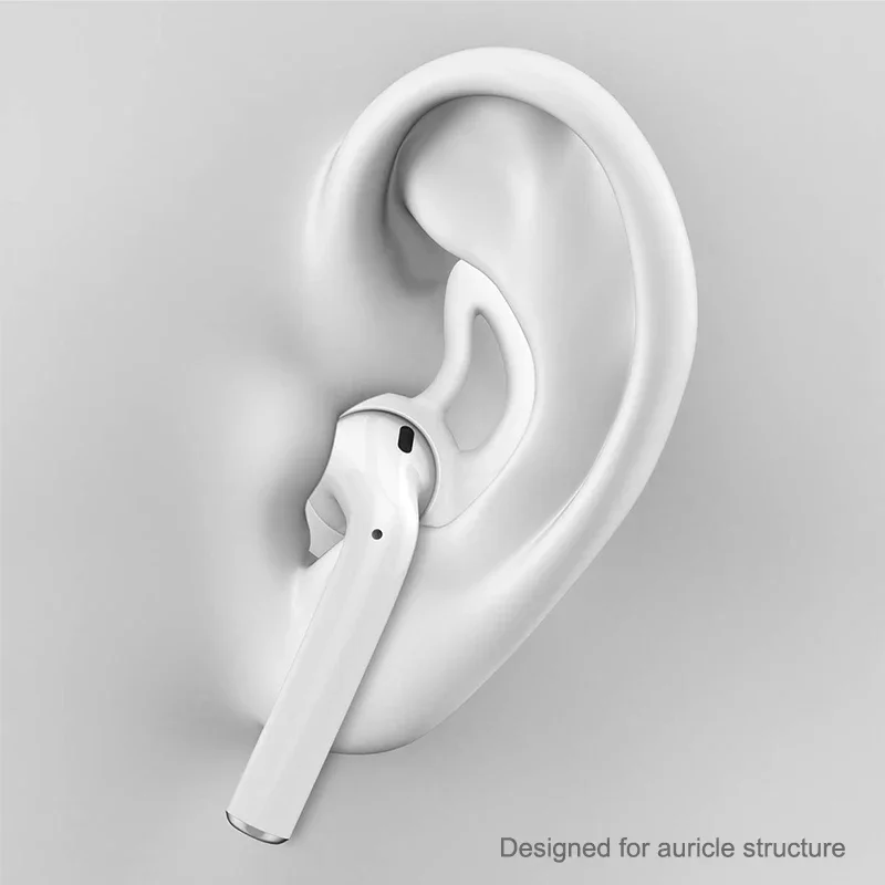 Almohadillas para la oreja compatibles con AirPods 1/2, 1 par, fundas de silicona para auriculares (AirPods no incluidos) - imagen 4
