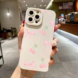 Funda Samsung Galaxy A16 A36 A56 – Lazo Cereza Rosa