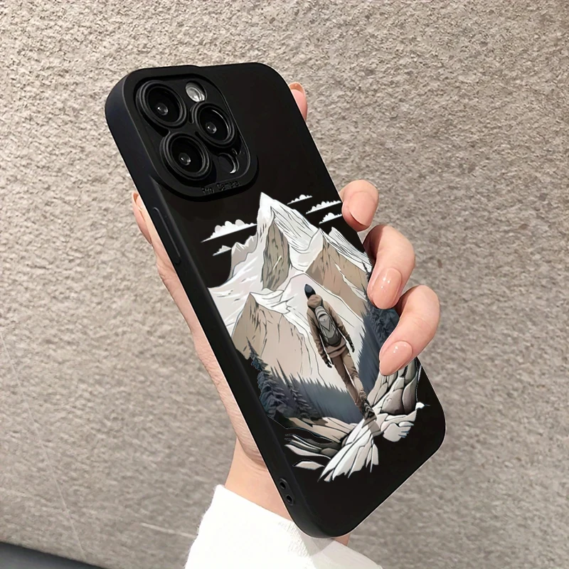 Funda para iPhone 17 16 15 Pro Max 14 13 12 11 cubierta de teléfono de viaje de montañismo para iPhone XS X XR 7 8 Plus 16E 17 Fundas suaves de aire - imagen 3