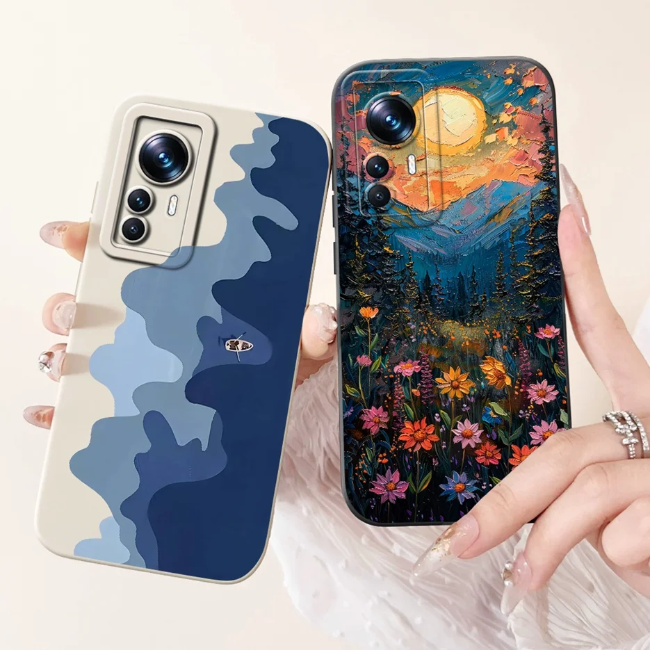 Para Xiaomi 12T Pro funda bonita de dibujos animados de moda cubierta pintada funda de teléfono de silicona suave para Xiaomi Mi 12T Pro Mi12T 5G Fundas parachoques - imagen 4