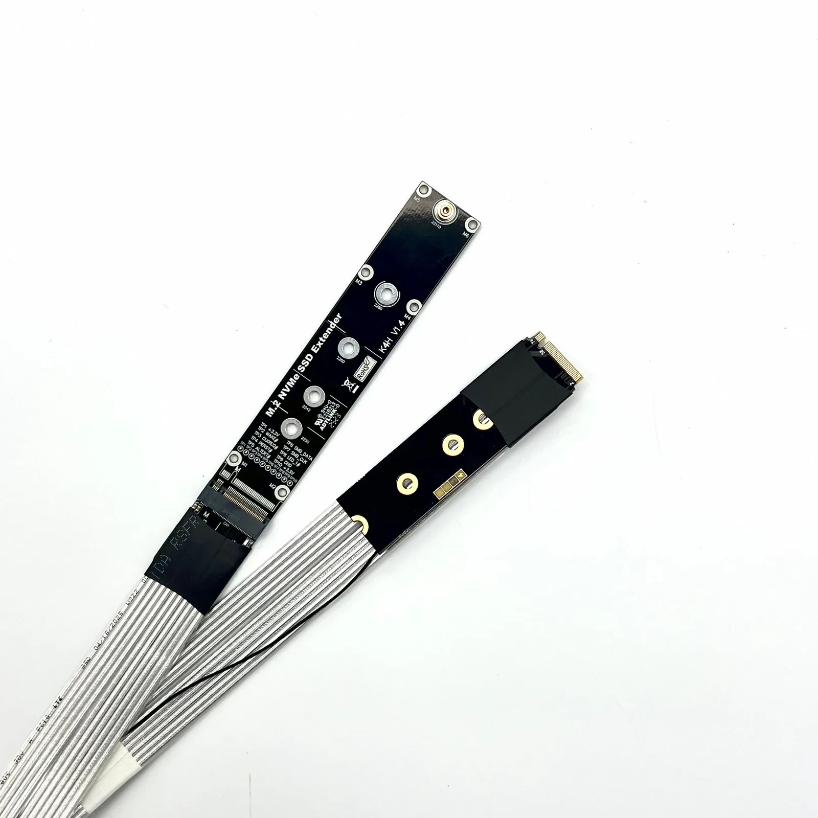 Cable de extensión SSD M.2 NVMe 2280 22110 de 128Gbps, tarjeta elevadora de unidad sólida K44SH 5,0 M.2 SSD pci-express 5,0 X4 GEN5 M2, adaptador mKey - imagen 4