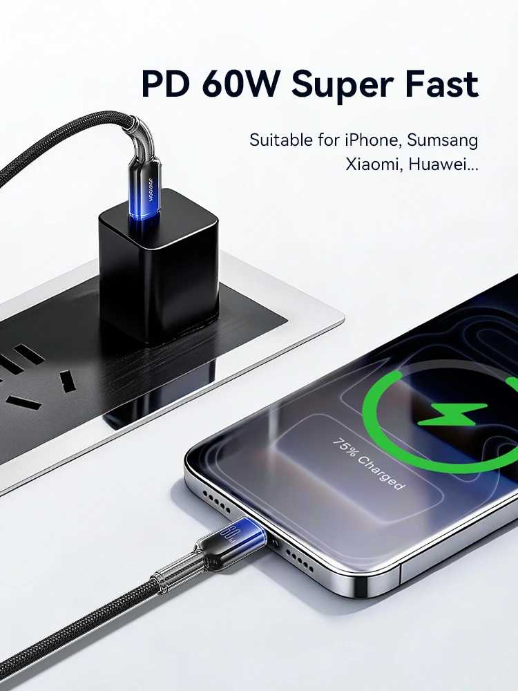Joyroom Cable USB-C PD 100W - Carga rapida y datos para iPhone 16/15 - imagen 2