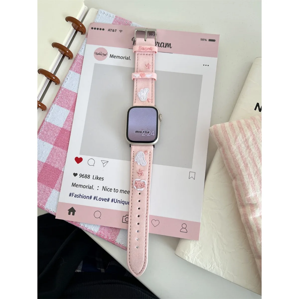 Correa de reloj para Apple Watch 42/44/45/46/49mm 40/41mm reloj de moda de cuero PU para reloj Ultra3/2 SE3/4/5/6 serie 11/10/9/8/7/6 - imagen 5