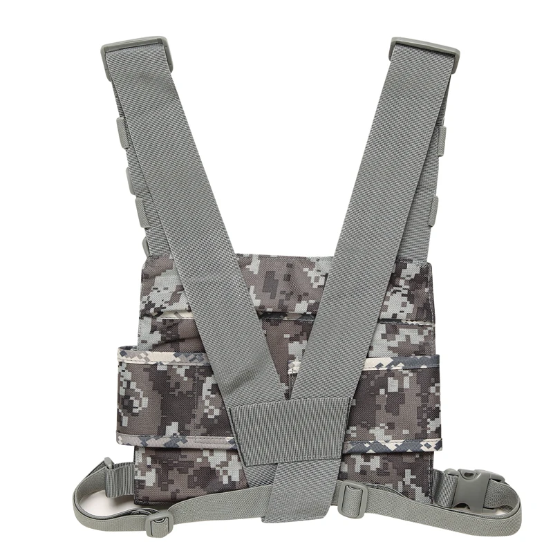 ABBREE PT-08 Walkie Talkie paquete frontal Wist bolsa funda camuflaje hombres táctico Ham Radio pecho bolsa para Wouxun Baofeng UV-5R - imagen 2