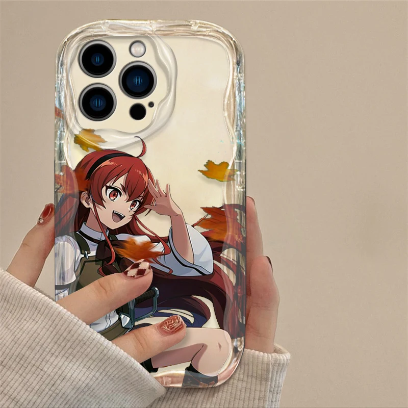 Funda de Anime Mushoku Tensei para Apple iPhone, 15, 14, 13, 12, 11 Pro, X, XR, XS, Max Plus, 8, 7 Plus, SE Wave, funda de teléfono de aceite - imagen 5