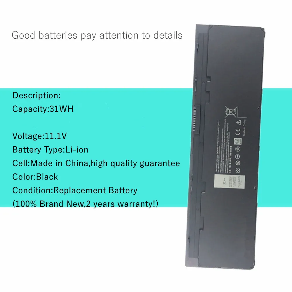 Batería de ordenador portátil de 11,1 V 31WH para Dell Latitude E7250 E7240 451-BBFW KWFFN J31N7 451-BBFX GVD76 HJ8KP NCVF0 - imagen 5