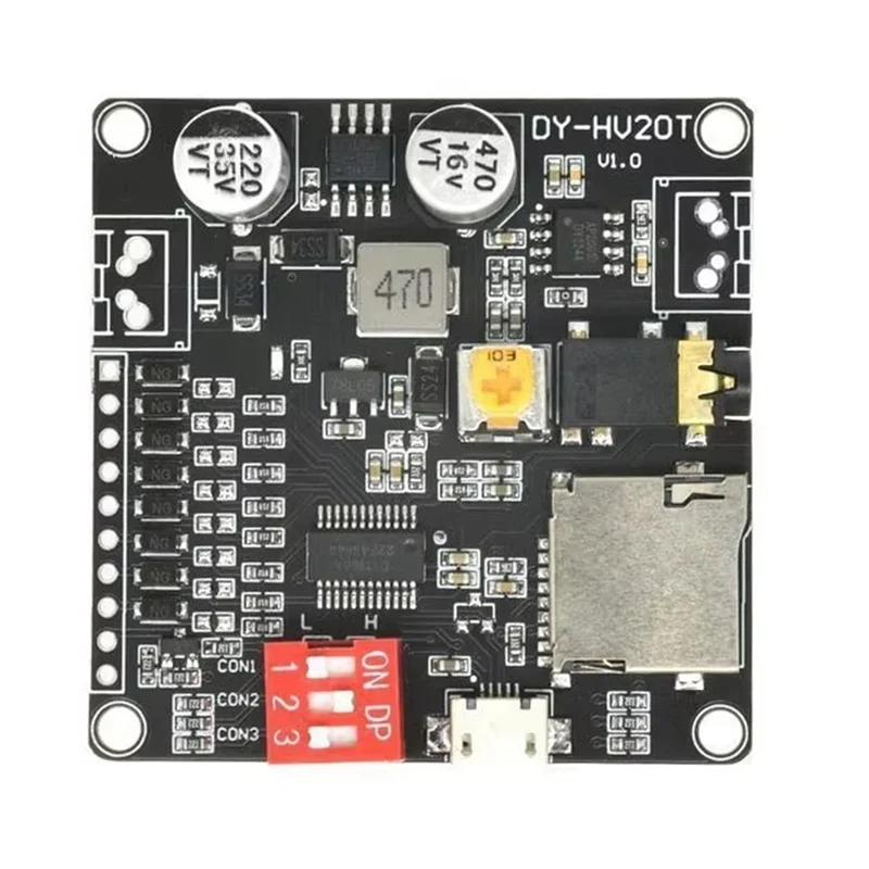 5 uds DY-HV20T HV20T 12V/24V 10W/20W módulo de reproducción de voz compatible con tarjeta Micro-SD reproductor de música MP3 para Arduino - imagen 2