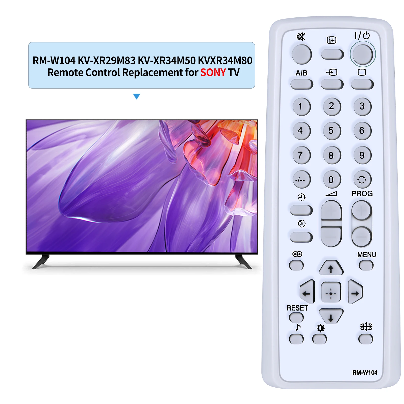 Mando a distancia para Sony FD, Trinitron, WEGA, TV, RM-W104, KV-XR29M83, nuevo, KV-XR34M50 - imagen 2