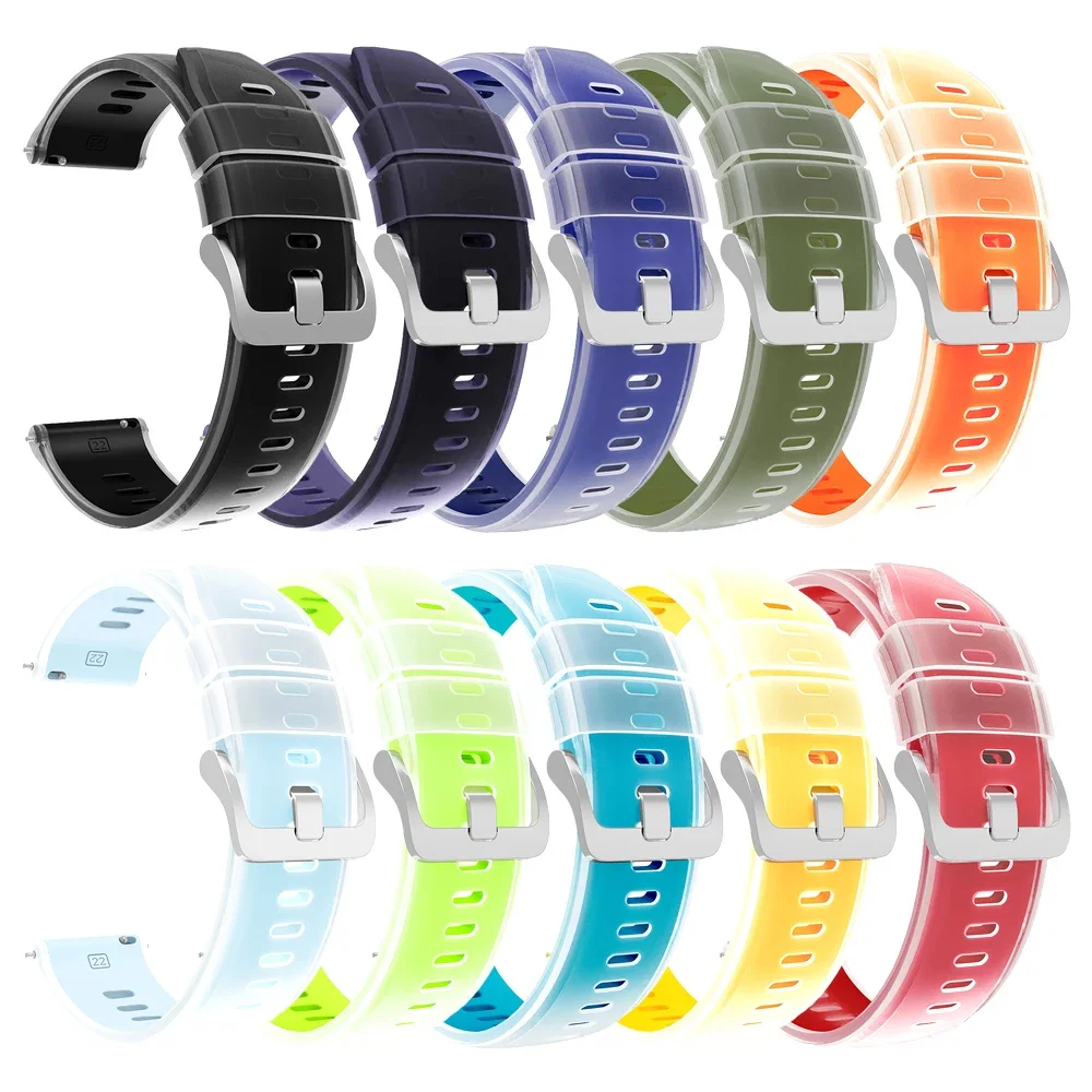 Correa de silicona de dos tonos de 22mm para SUUNTO 5 PEAK/9 PEAK PRO DLC OCEAN, pulsera para SUUNTO RACE 2/S RUN VERTICAL, correas de reloj deportivas - imagen 2