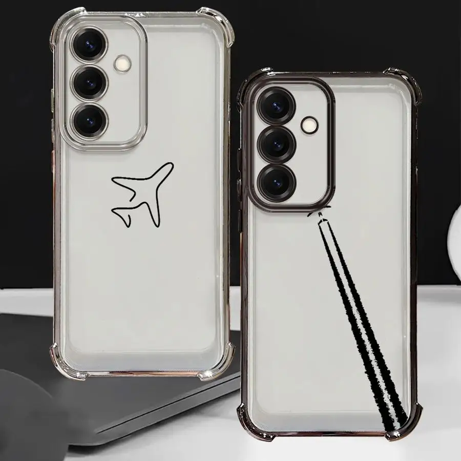 Funda de teléfono con funda suave bonita de avión para Samsung Galaxy S25 Edge S20 FE S22 Ultra S24 S21 Plus S23 - imagen 5