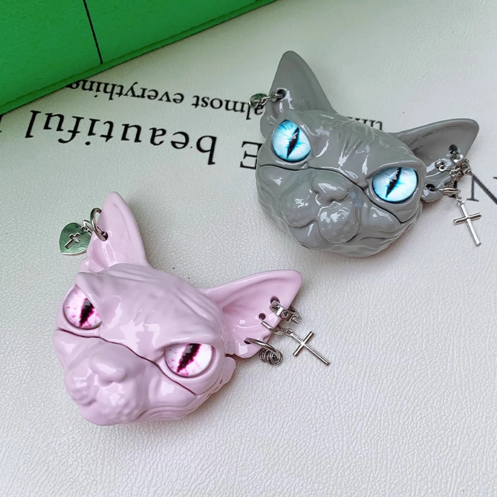 Funda para auriculares Airpods 3, funda para auriculares con bonito gato AirPods Pro/Pro2, funda creativa de resina rosa y gris para auriculares, accesorio para funda para Airpods - imagen 5