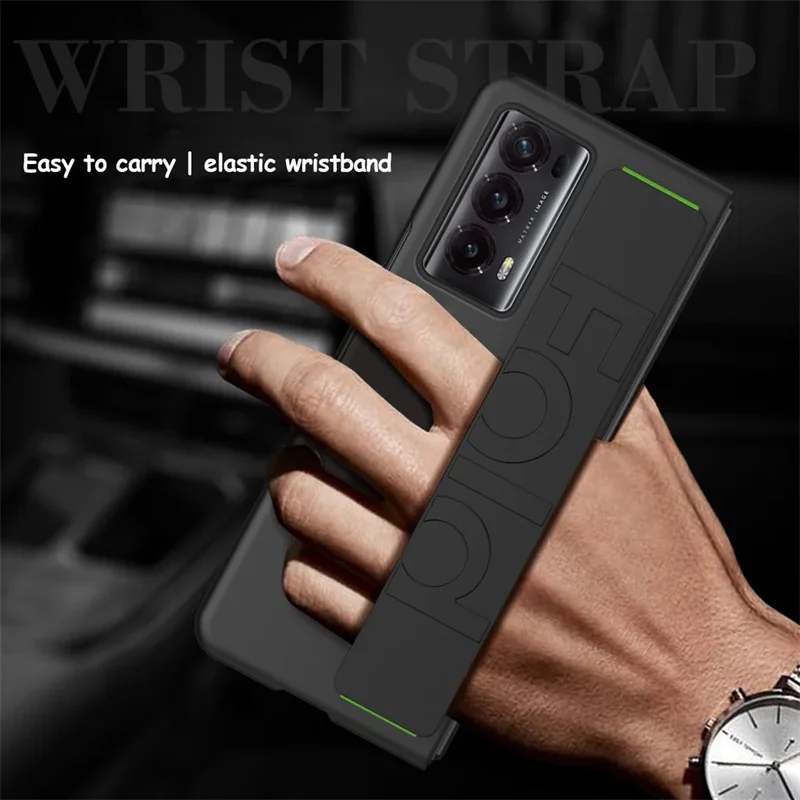 Funda de lujo con correa de mano para Honor Magic V2, funda protectora plegable para teléfono, Coque Capa - imagen 2