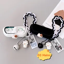 Funda de silicona para auriculares Moondrop con llavero de gato