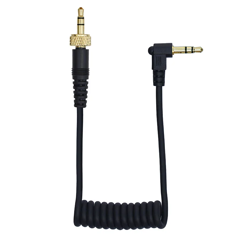 TRS a TRS Cable de audio de micrófono en espiral con resorte de 3,5 mm con hebilla conectada a la cámara SLR para SONY UWP-D11/UWP-D21, D12, V1, P03 - imagen 2