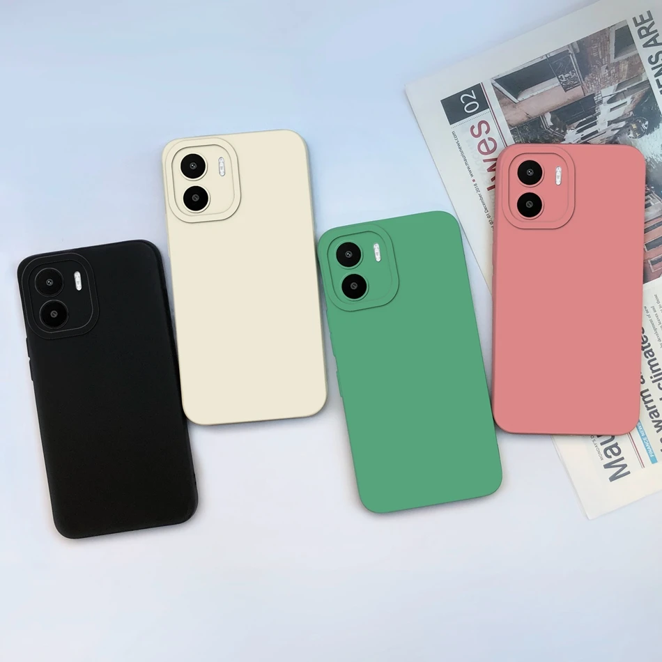 Funda para Xiaomi Poco F3, F3GT, F4, F4GT, F5, F5Pro, Color sólido, sin patrón, silicona colorida, funda protectora trasera para teléfono, parachoques