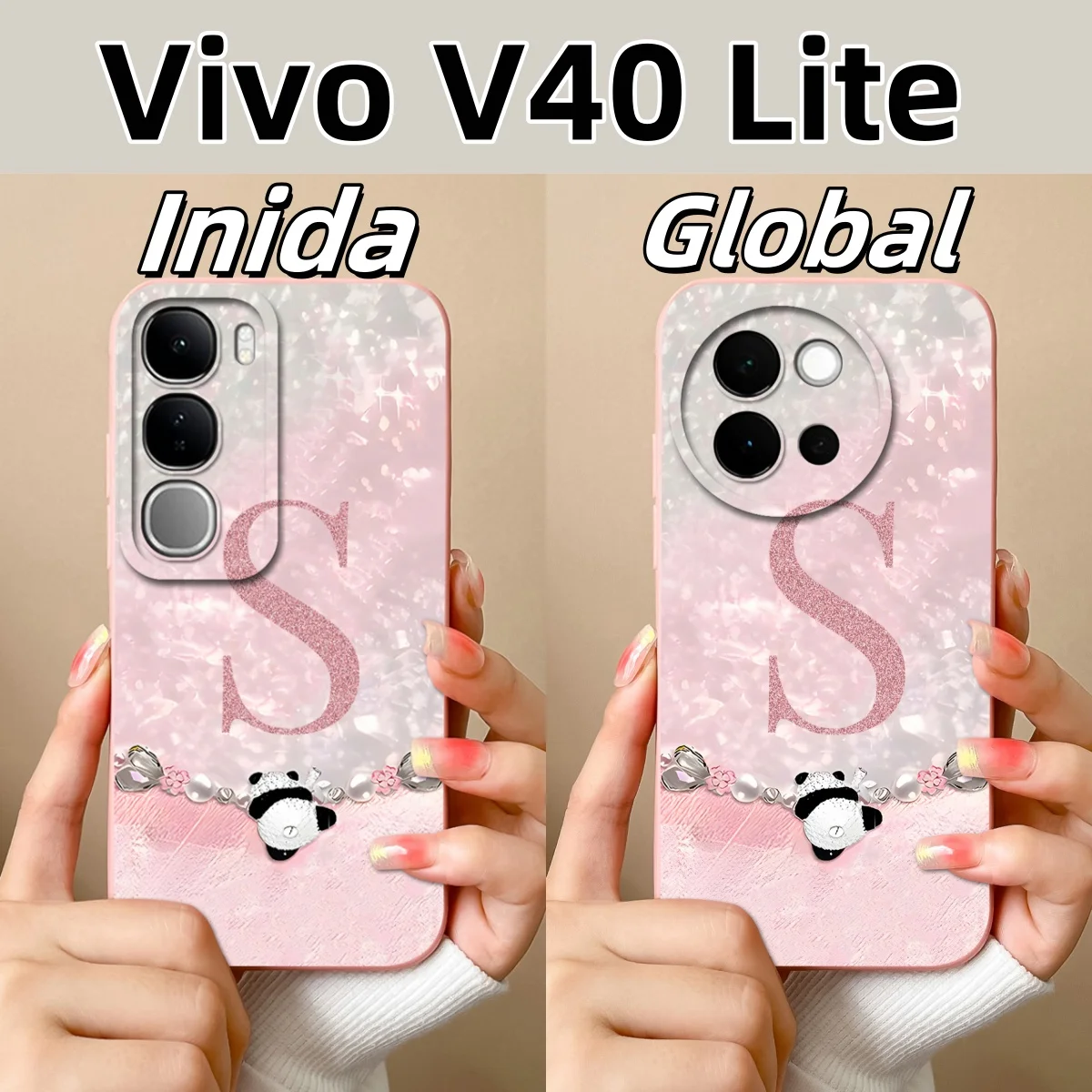 Funda con letras para Vivo V40 Lite V40SE Y200 Y300 Funda de protección completa Funda trasera suave para Vivo V 40 Lite 4G 5G V40 SE Fundas de teléfono - imagen 2