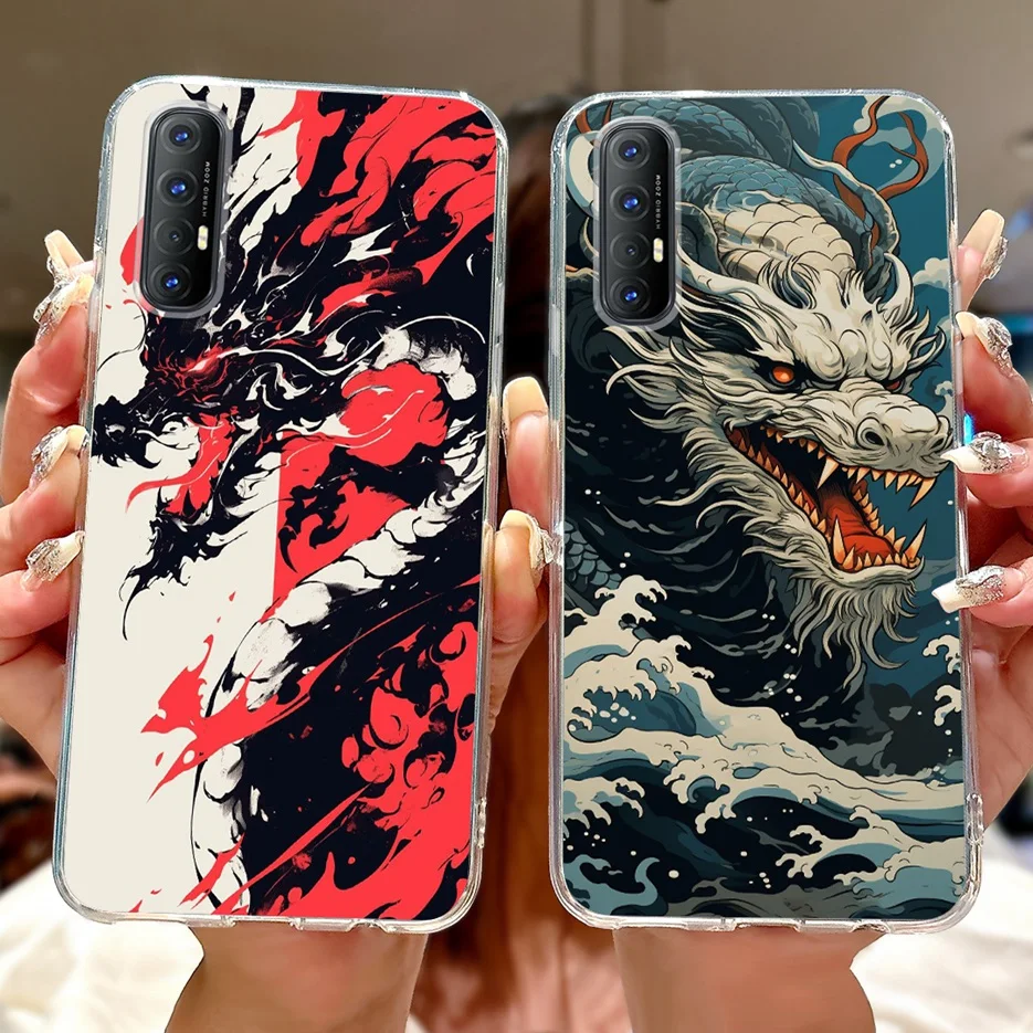 Para Oppo Reno 3 Pro 4G funda CPH2035 CPH2036 Linda funda pintada Koi de la suerte funda de teléfono delgada suave para Oppo Reno3 Pro 5G CPH2009 bolsas - imagen 5