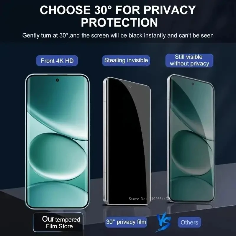 2 uds Anti Peep privacidad vidrio templado para Xiaomi Redmi Note 14 Pro + 5G protectores de pantalla para Redmi Note 15 13 12 Pro Plus película - imagen 3