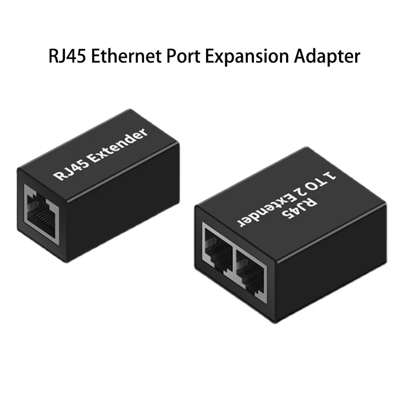 1 Uds. Adaptador de expansión de puerto Ethernet RJ45, divisor de Cable de red, conector adaptador de enchufe extensor, divisor de red 1 a 2 - imagen 3