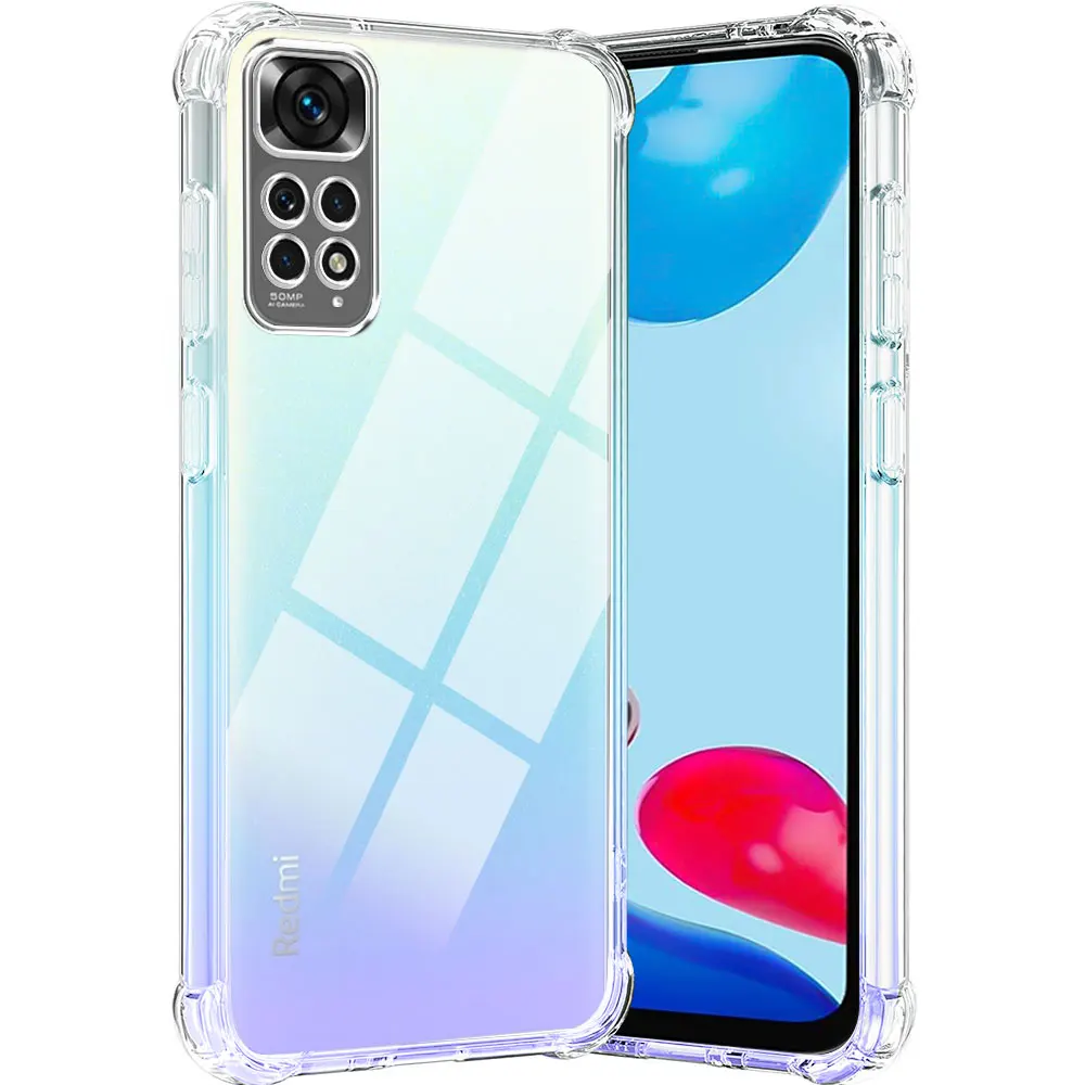 Funda de teléfono a prueba de golpes para Redmi Note 11 Pro 11 ProPlus 11S, funda de silicona suave transparente para Redmi Note 11T Pro Plus 11E - imagen 2