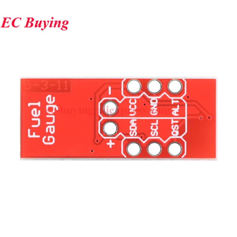 Medidor de combustible LiPo MAX17043, placa de módulo de alarma de detección de energía de batería de litio, conversión A/D, monitoreo de interfaz IIC para arduino - imagen 5
