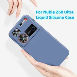 Funda para Nubia Z60 lente de silicona Ultra líquida cobertura completa Simple Color sólido cubierta trasera de teléfono suave para Nubia Z60Ultra parachoques