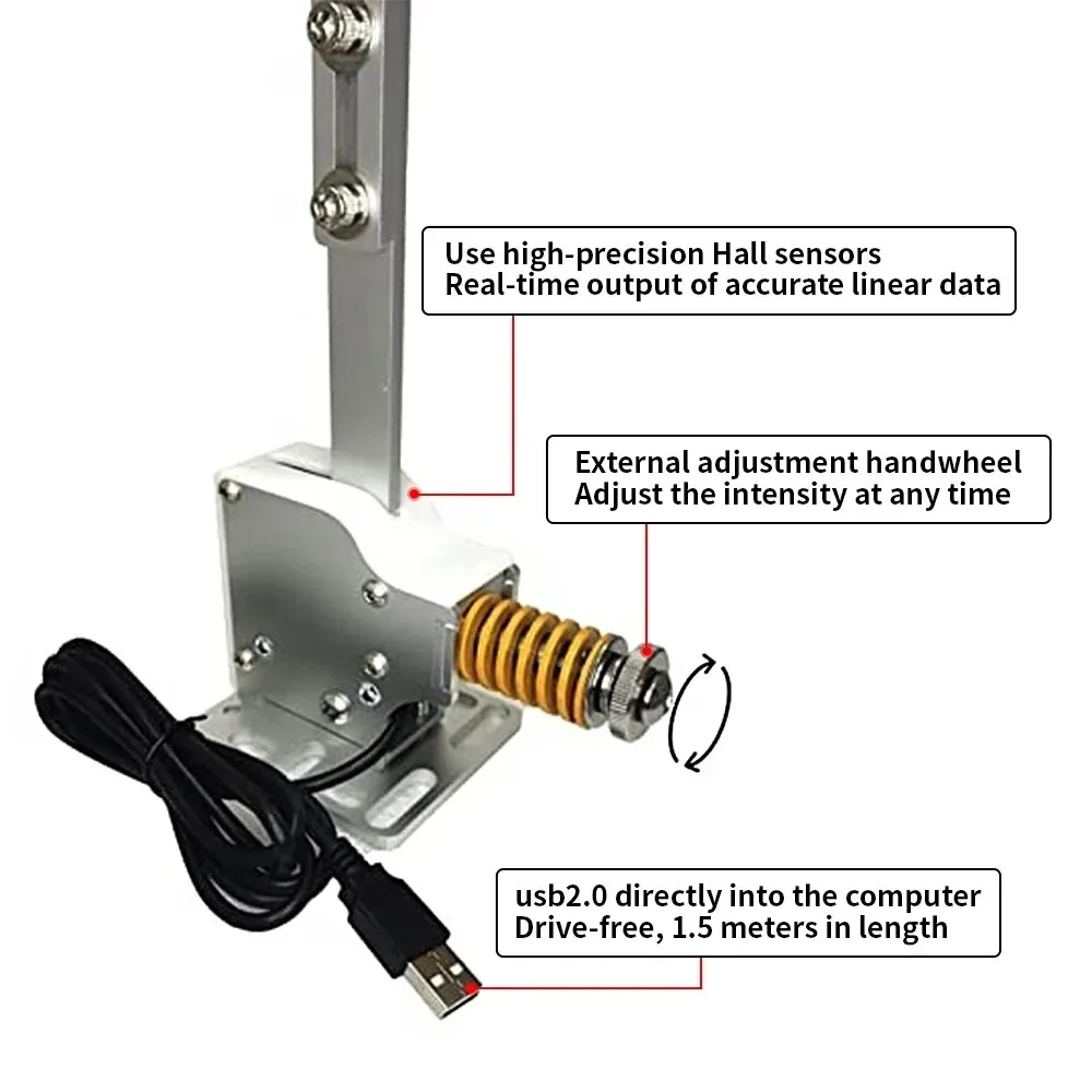 Sensor Hall para PC, freno de mano lineal USB SIM para juegos Logitech g29/g27/g25/G20 Thrustmaster T300 T500, volante para juegos de carreras - imagen 3